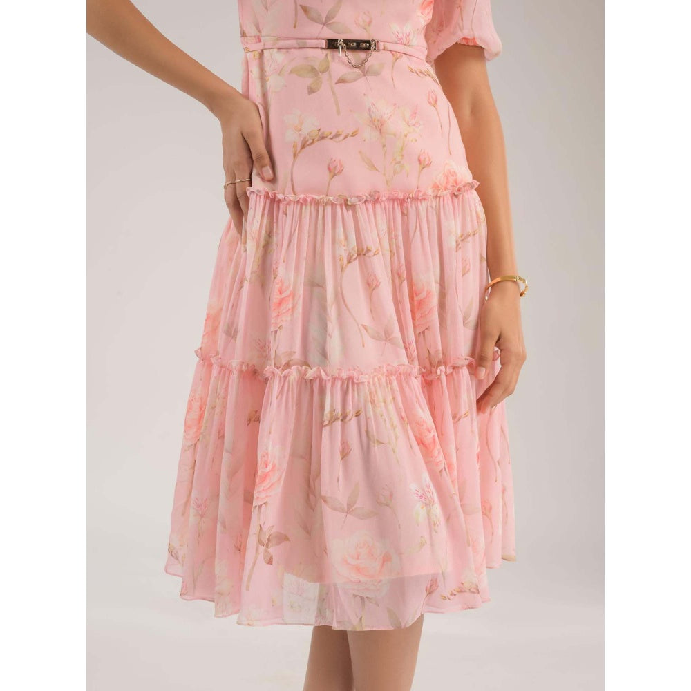 Natalia Livingston Dahlia Pink Floral Dress