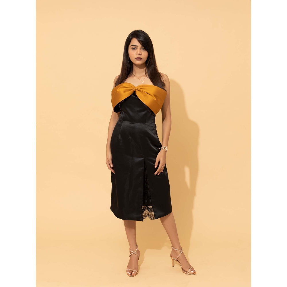 Natalia Livingston Aurora Black Bow Dress