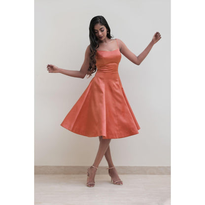 Natalia Livingston Aurora Coral Copper Dress