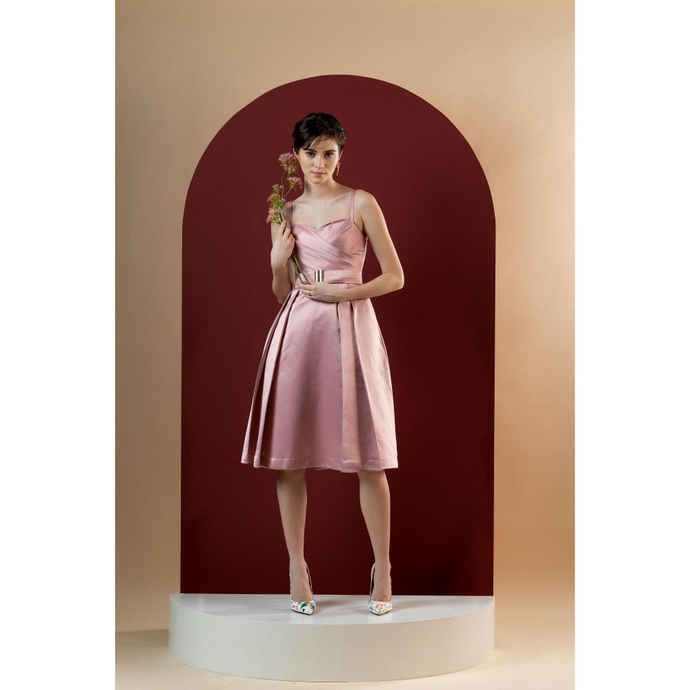 Natalia Livingston Aurora Pink Solid Dress
