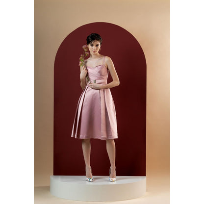 Natalia Livingston Aurora Pink Solid Dress