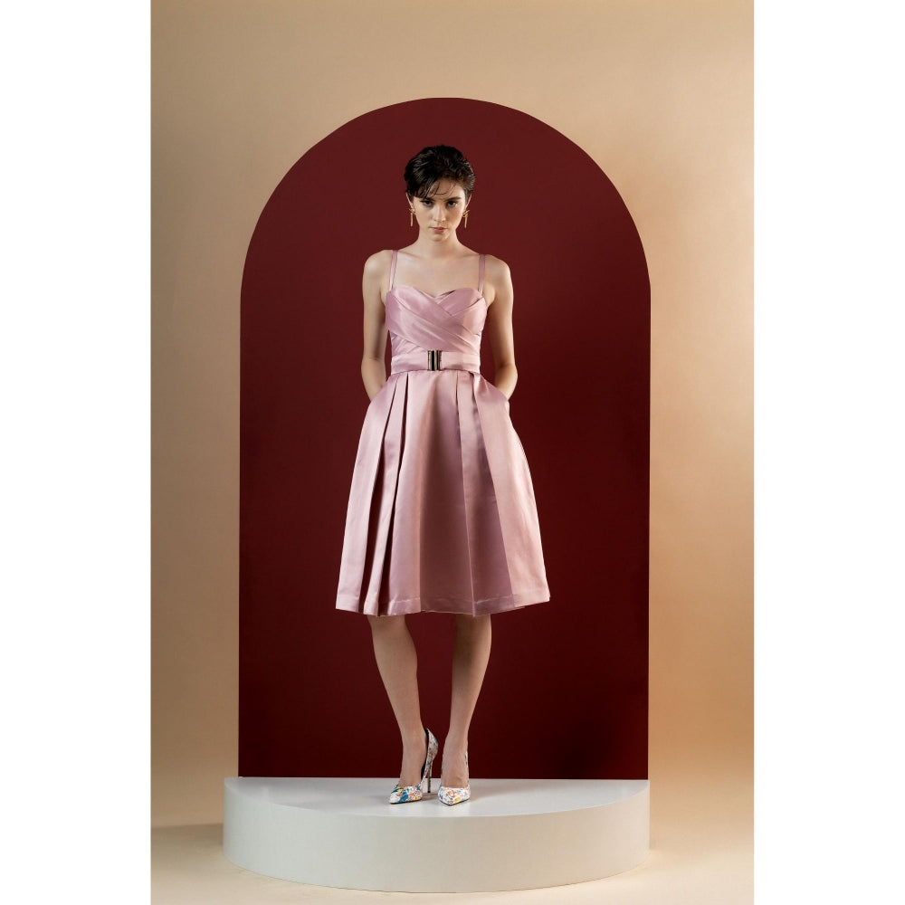 Natalia Livingston Aurora Pink Solid Dress