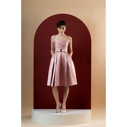 Natalia Livingston Aurora Pink Solid Dress