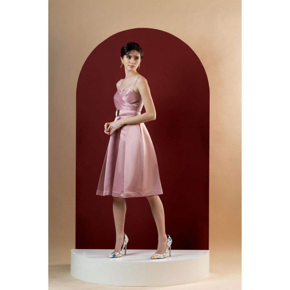 Natalia Livingston Aurora Pink Solid Dress