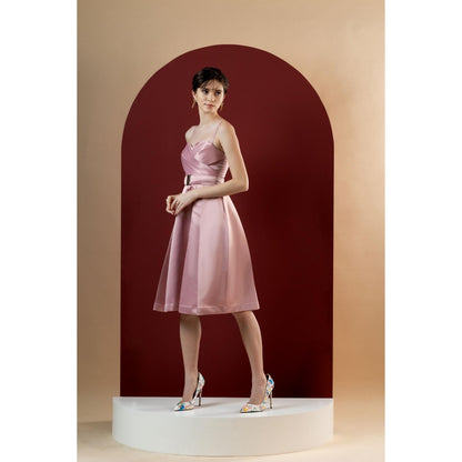 Natalia Livingston Aurora Pink Solid Dress