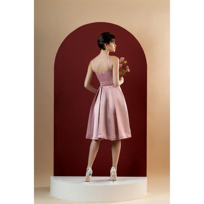 Natalia Livingston Aurora Pink Solid Dress