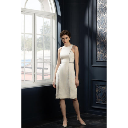 Natalia Livingston Audrey Chic Off White Dress