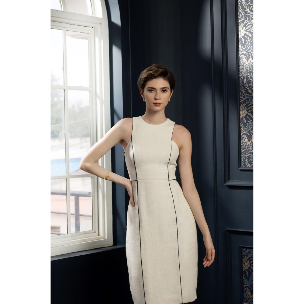 Natalia Livingston Audrey Chic Off White Dress