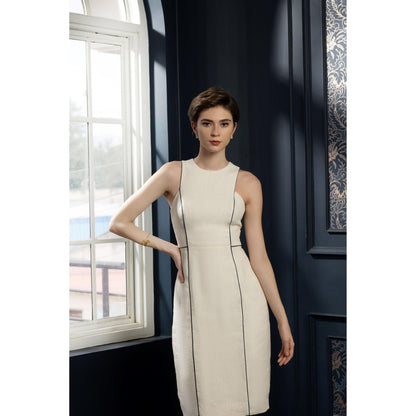 Natalia Livingston Audrey Chic Off White Dress