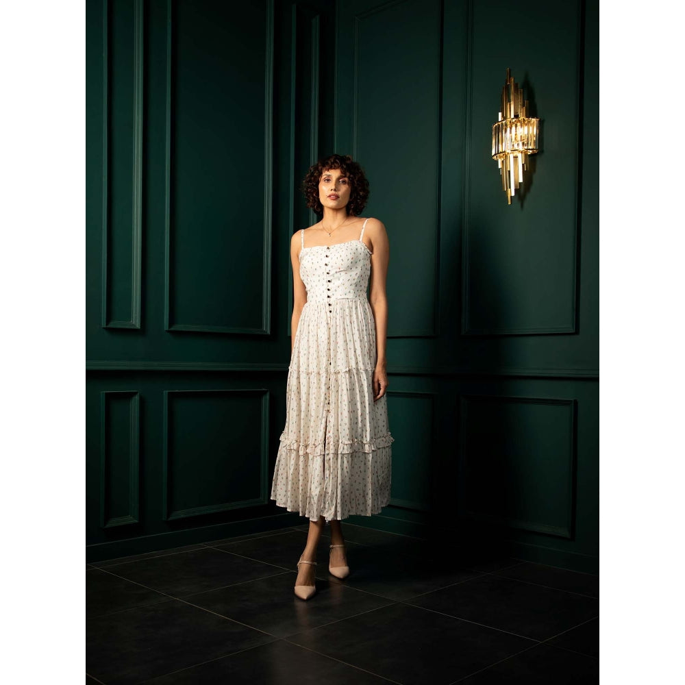 Natalia Livingston Dahlia Botanic Midi Dress