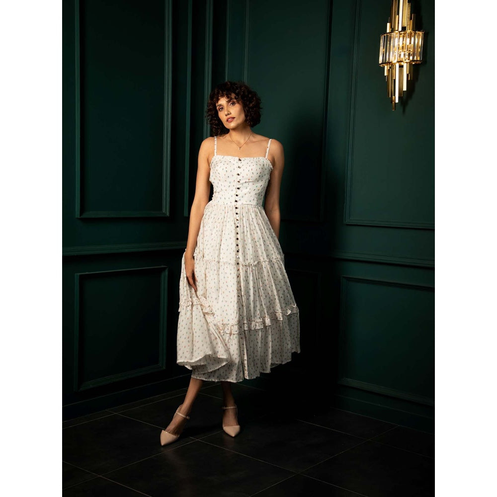 Natalia Livingston Dahlia Botanic Midi Dress