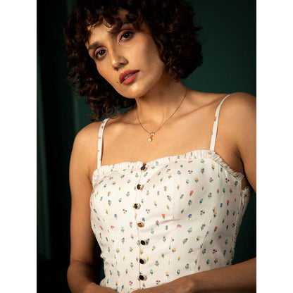 Natalia Livingston Dahlia Botanic Midi Dress