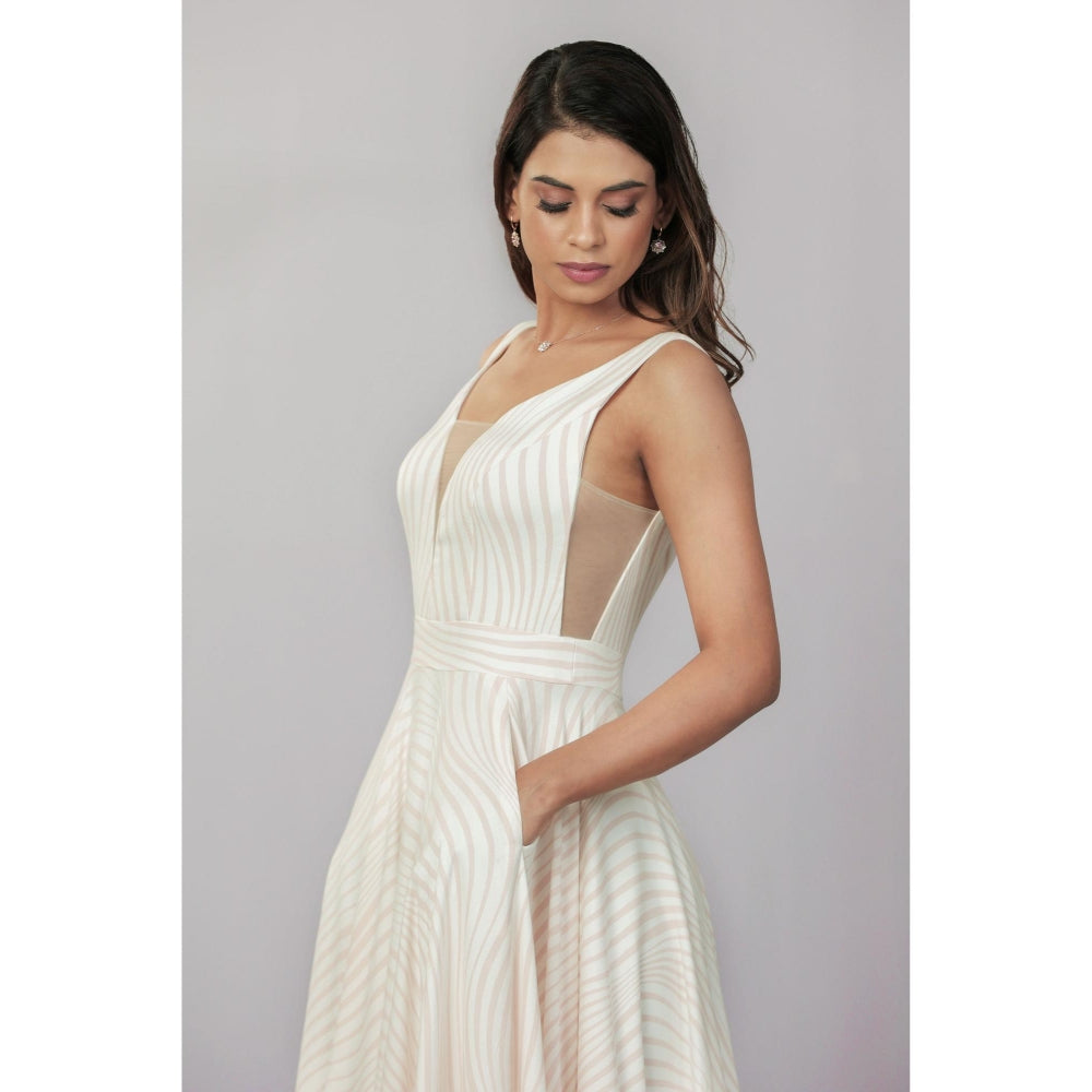 Natalia Livingston Mia White Printed Dress