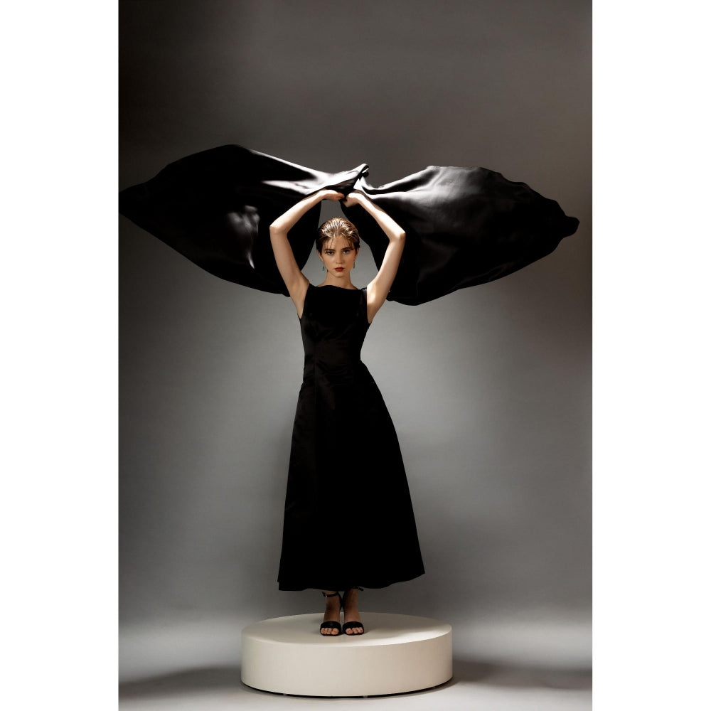 Natalia Livingston Black Audrey Valencia Dress