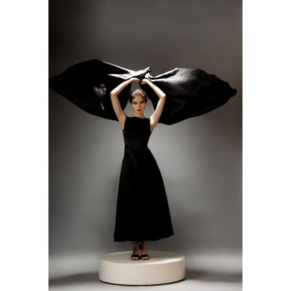 Natalia Livingston Black Audrey Valencia Dress