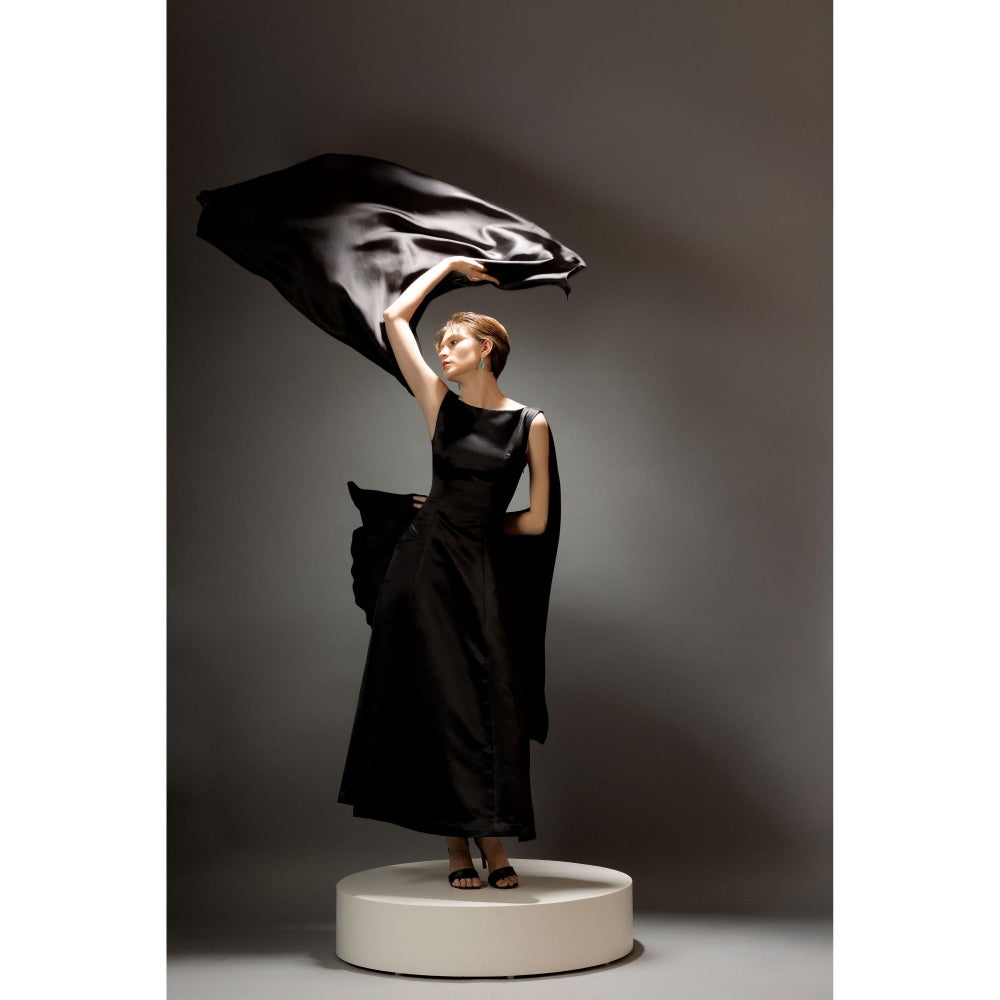 Natalia Livingston Black Audrey Valencia Dress