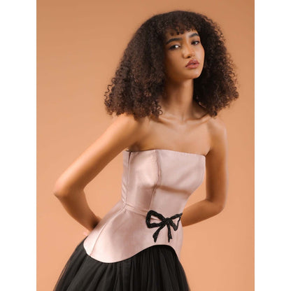 Natalia Livingston Audrey Rose Gold Corset Top
