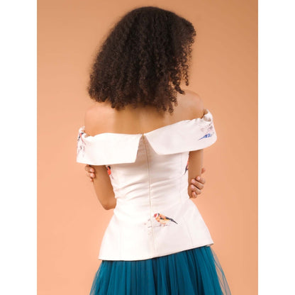 Natalia Livingston Audrey Cream Bird Top