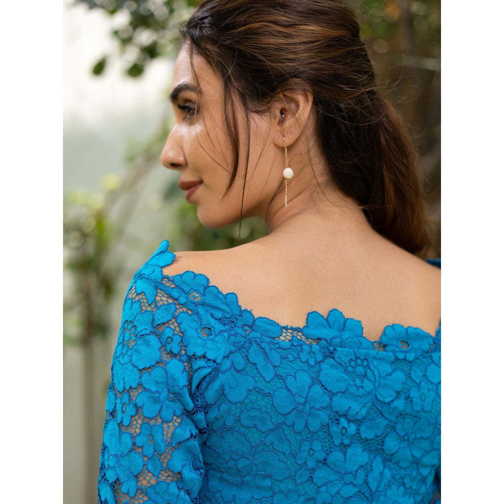 Natalia Livingston Charolette Blue Top