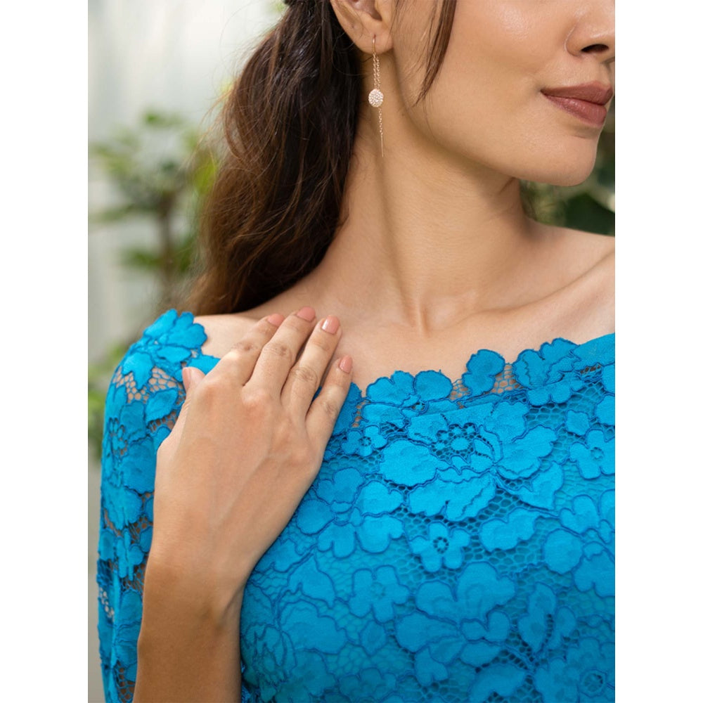 Natalia Livingston Charolette Blue Top