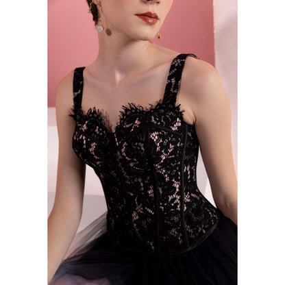 Natalia Livingston Charolette Black Corset Top