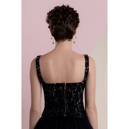 Natalia Livingston Charolette Black Corset Top