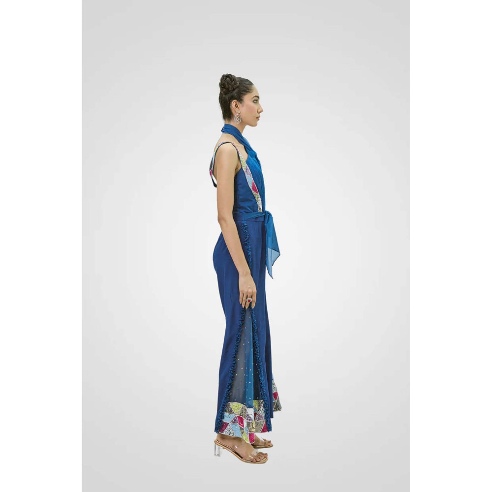 NAVA AURA Navy Blue Azure Allure Jumpsuit