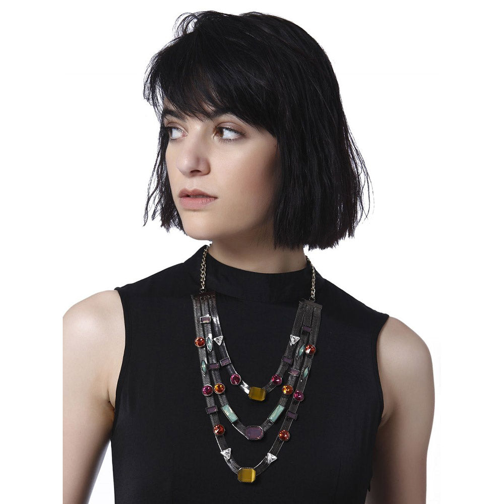 Valliyan Three Layer Candy Necklace
