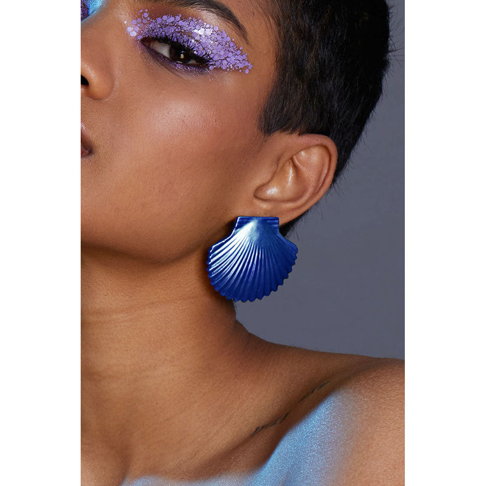 Valliyan Blue Tops Shell Earring