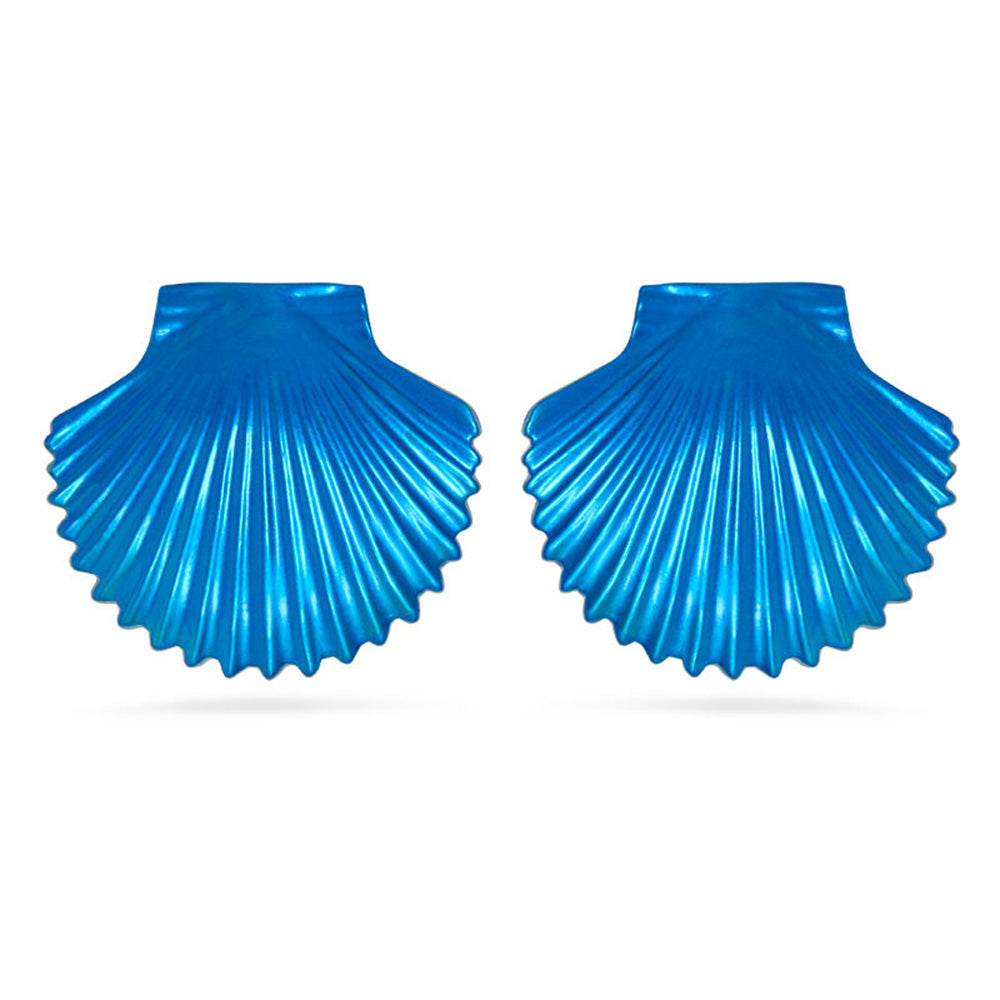 Valliyan Royal Blue Tops Shell Earring