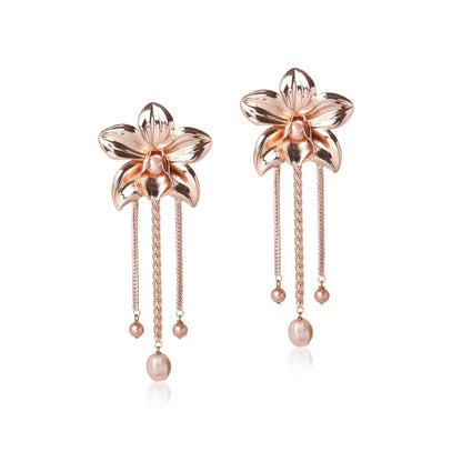 Valliyan Rosegold Mini Orchid Earring