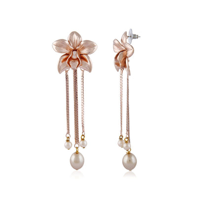 Valliyan Rosegold Mini Orchid Earring