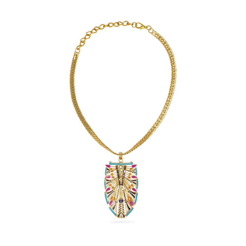 Valliyan Blue Egyptian Pendant Necklace
