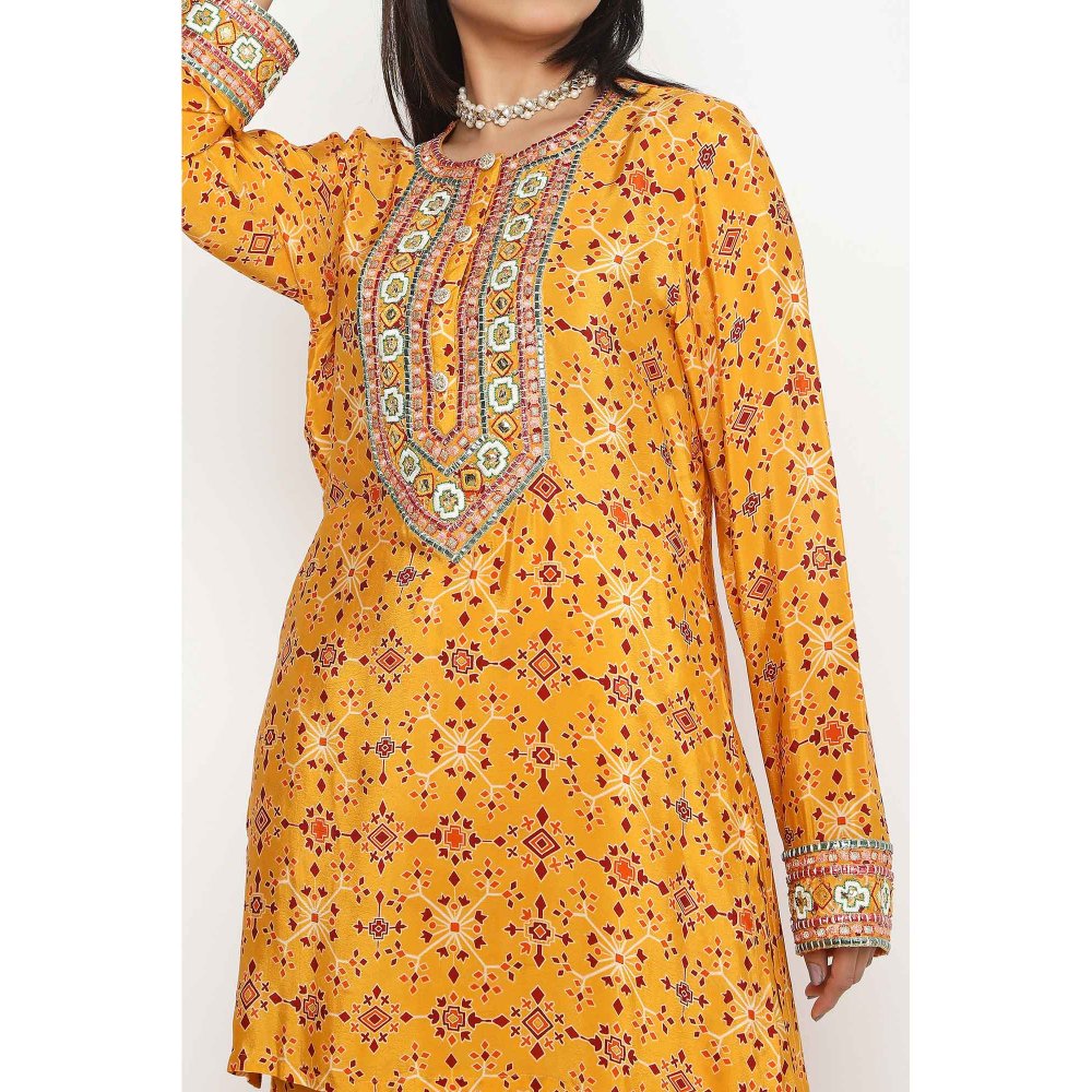 Neha Mehra Orange Killa Embroidered Kurta and Pant (Set of 2)
