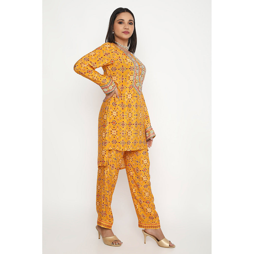 Neha Mehra Orange Killa Embroidered Kurta and Pant (Set of 2)