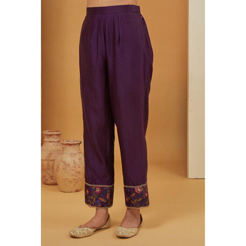 Neha Khullar Purple Kurta with Pant and Dupatta (Set of 3)