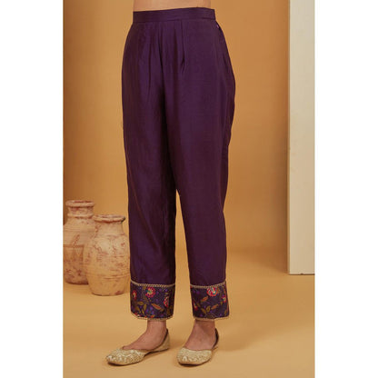 Neha Khullar Purple Kurta with Pant and Dupatta (Set of 3)