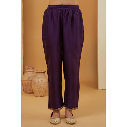 Neha Khullar Purple Kurta with Pant and Dupatta (Set of 3)