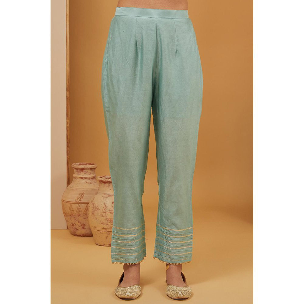 Neha Khullar Blue Kurta with Pant and Dupatta (Set of 3)