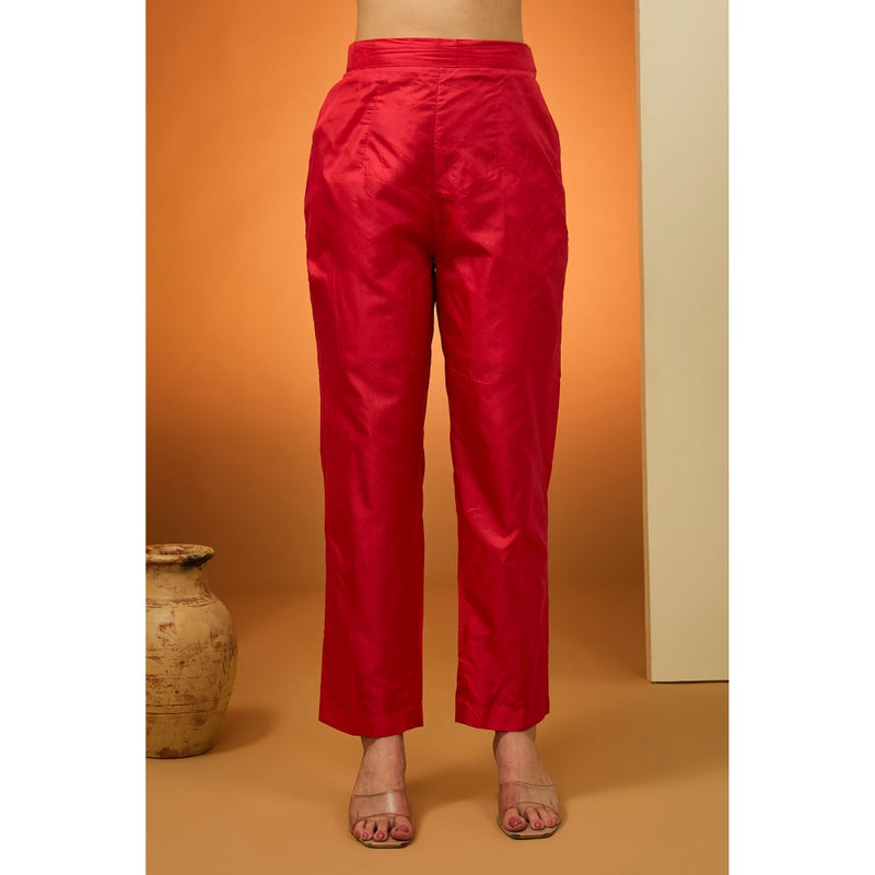 Neha Khullar Red Kurta with Pant (Set of 2)