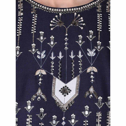 Neha Tarun Embellished & Embroidered Anarkali Kurta with Churidar and Dupatta (Set of 3)