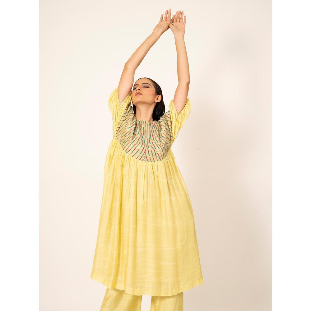 Neha Tarun Embroidered Relaxed Fit Kurta An Pant (Set of 2)