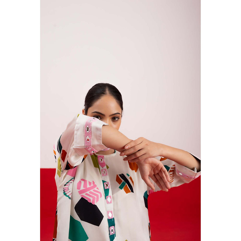 NEHER Mosa White Kurta with Pant