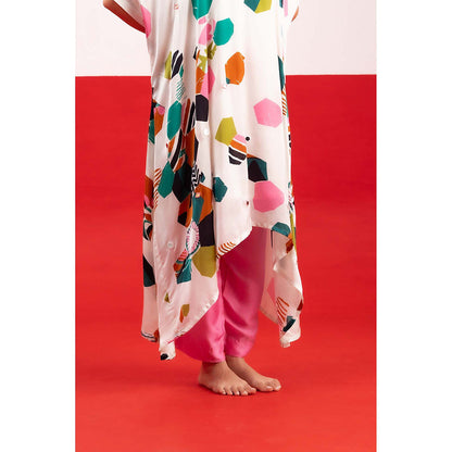 NEHER Mosa White Kaftan with Pant