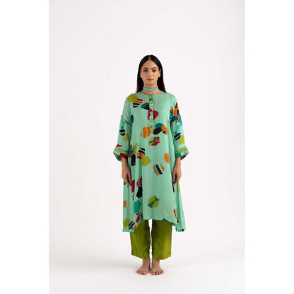 NEHER Mosa Green Kurta with Pant
