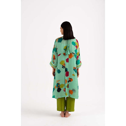 NEHER Mosa Green Kurta with Pant