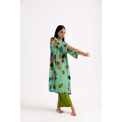 NEHER Mosa Green Kurta with Pant