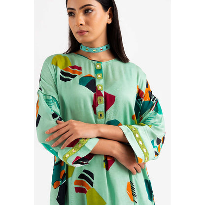 NEHER Mosa Green Kurta with Pant