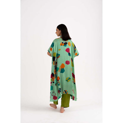 NEHER Mosa Green Kaftan with Pant
