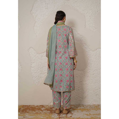 NEMAANI Meher Blue Kurta with Pant and Dupatta
